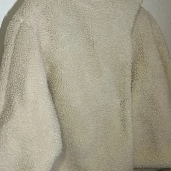 Just Fab faux shearling wrap jacket new with the tag bone white XXL - Picture 16 of 16